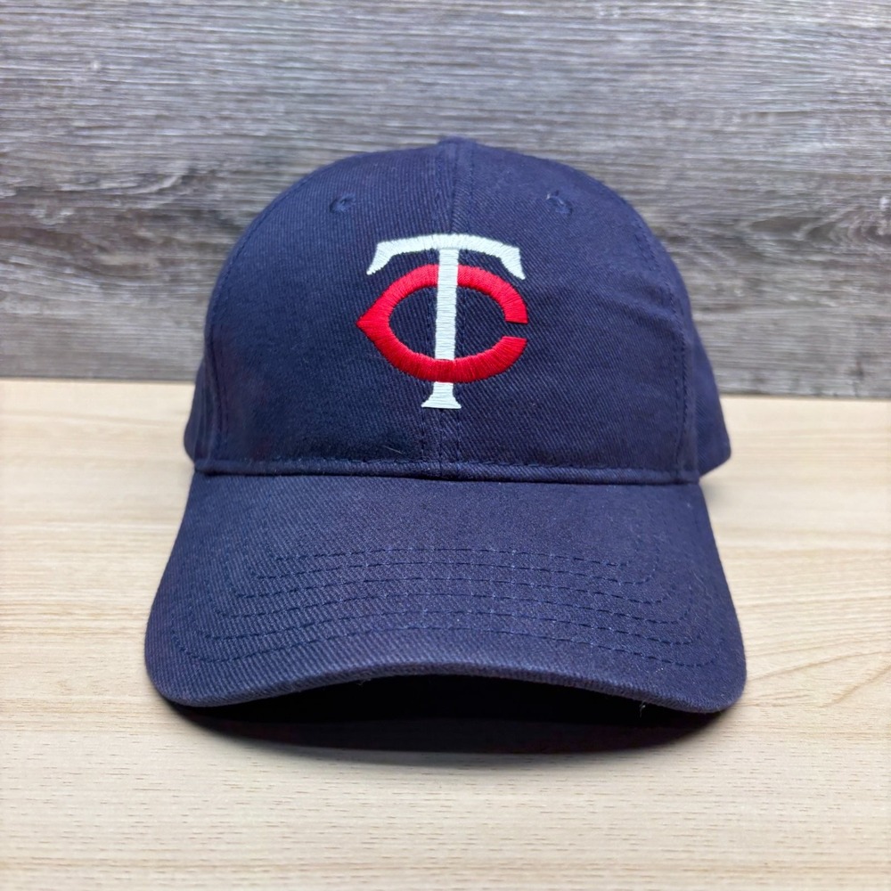 Minnesota Twins Hat Cap Strap Back Blue TC Logo MLB Baseball Twin Cities Otto